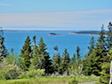 St Peters Bay, Lennox Passage, and Isle Madame from Battery Provincial Park