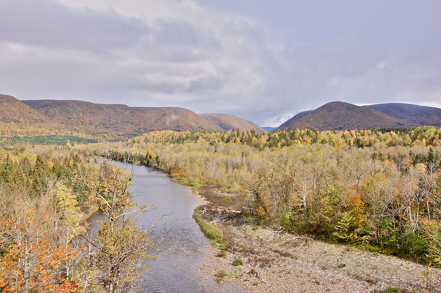 Margaree River and Valley from the look-off south of Portree
