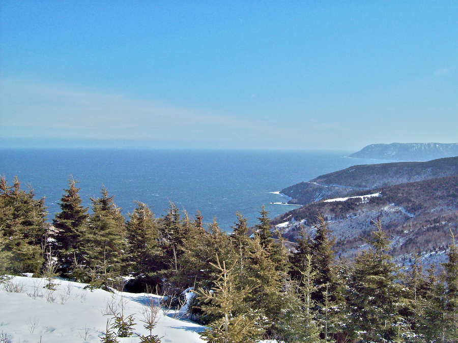 Bay St Lawrence shore line from the Meat Cove Look-Off