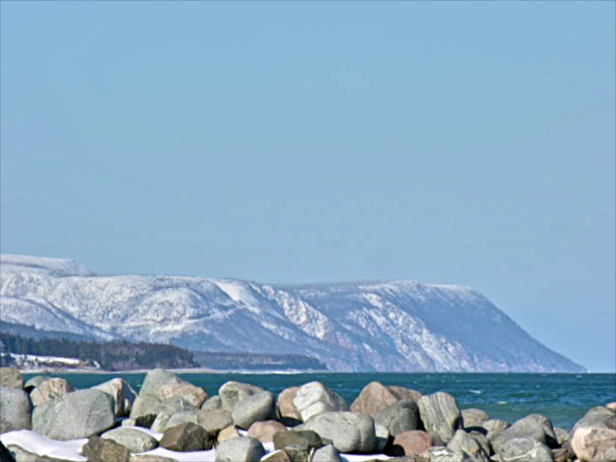 Coast to Cape Smokey from the Little River Wharf