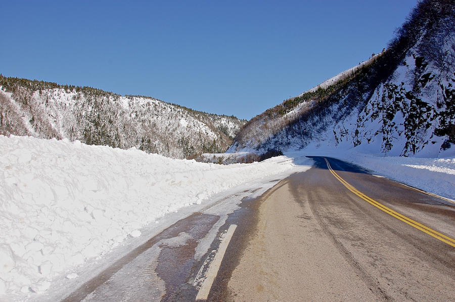 The Cabot Trail ascending French Mountain