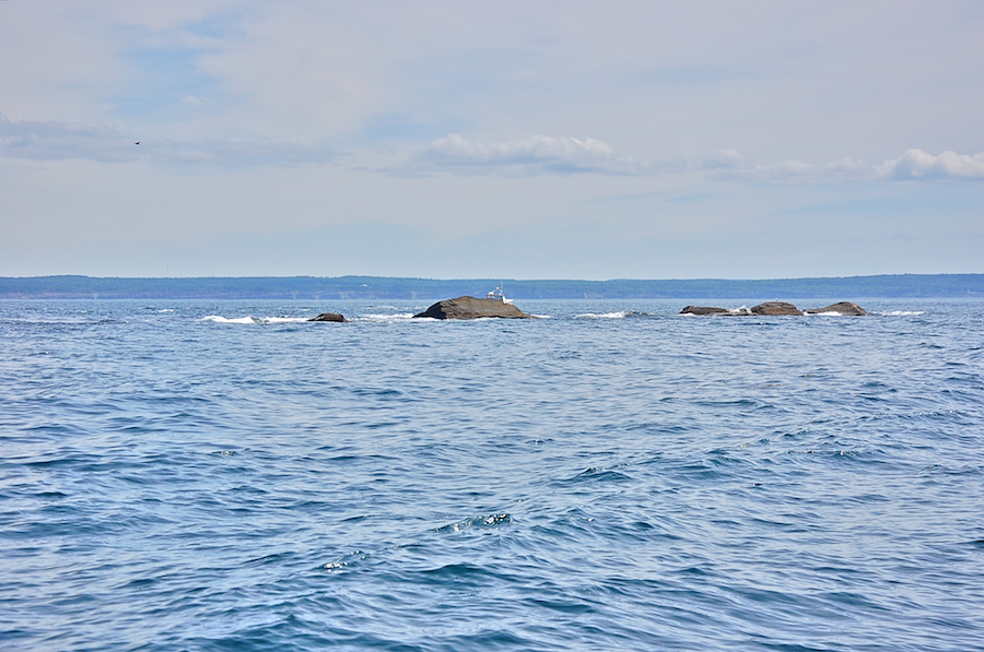 Rocky outcroppings between Ciboux and Hertford Islands