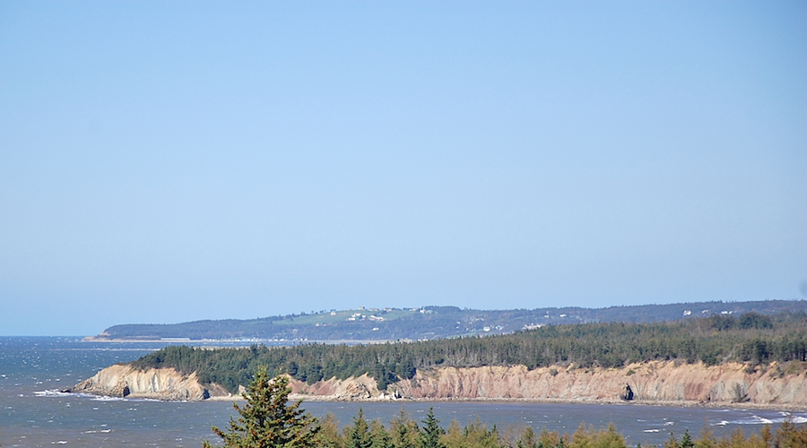 Port Hood and MacNeil Point from the Lower Shore Road above Little Judique Harbour