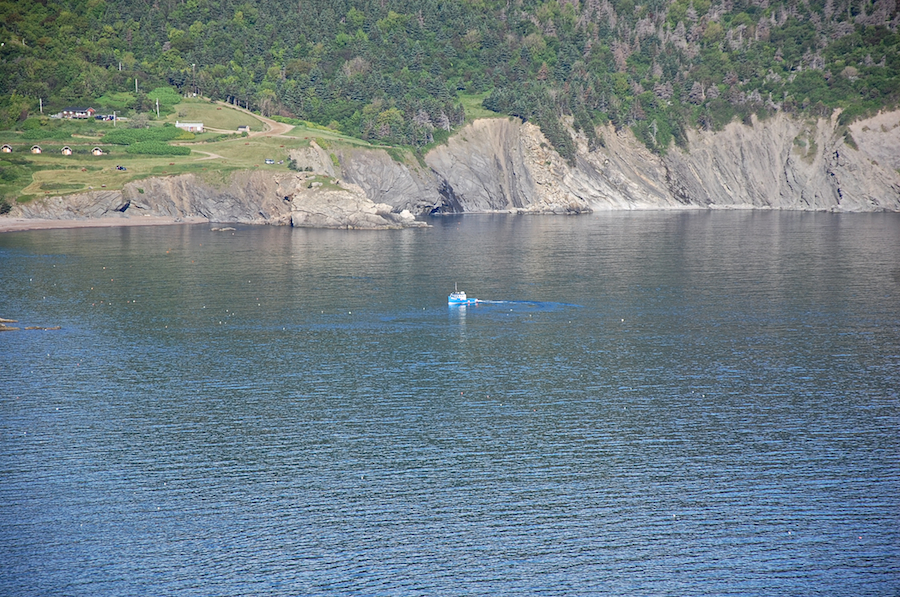 Lobsterman checking traps in Meat Cove