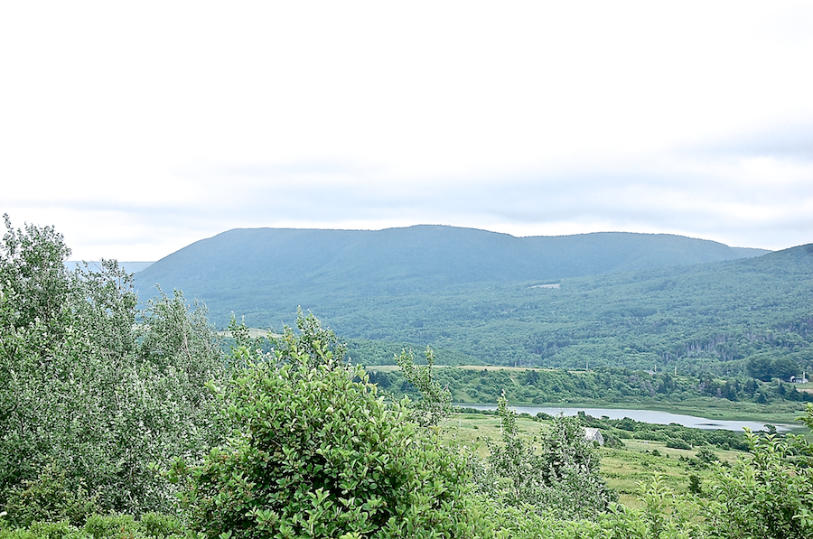 Squirrel Mountain and the Lac-des-Dosithée from the Kinsman Park in Cap-le-Moine