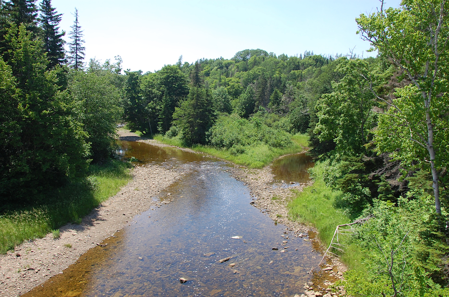 Upstream view of the Southwest Mabou River from Morans Bridge
