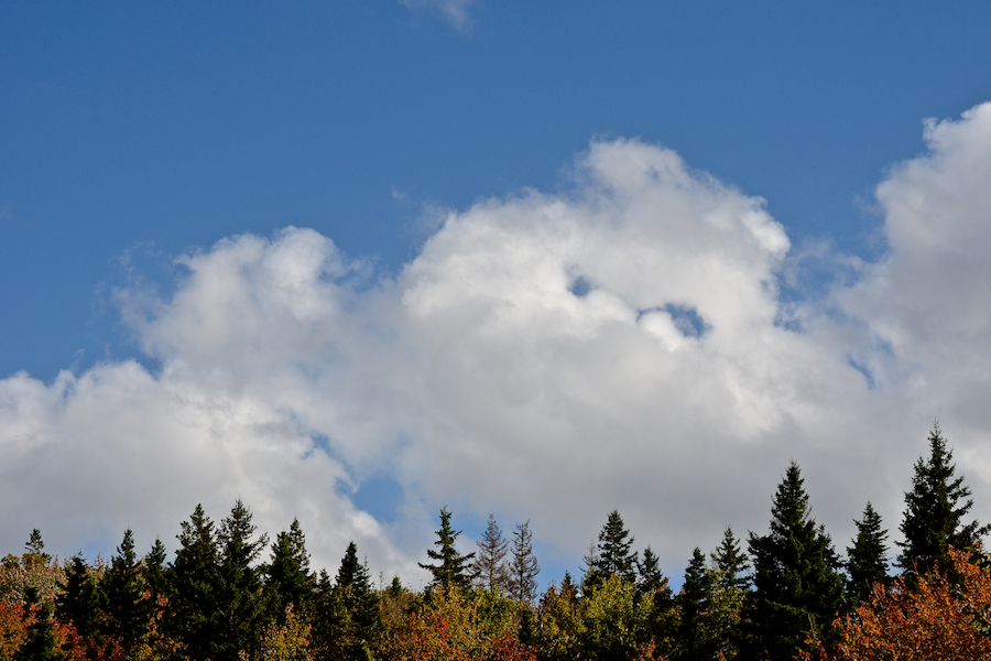 The sky above Skye Mountain from Kewstoke Bridge