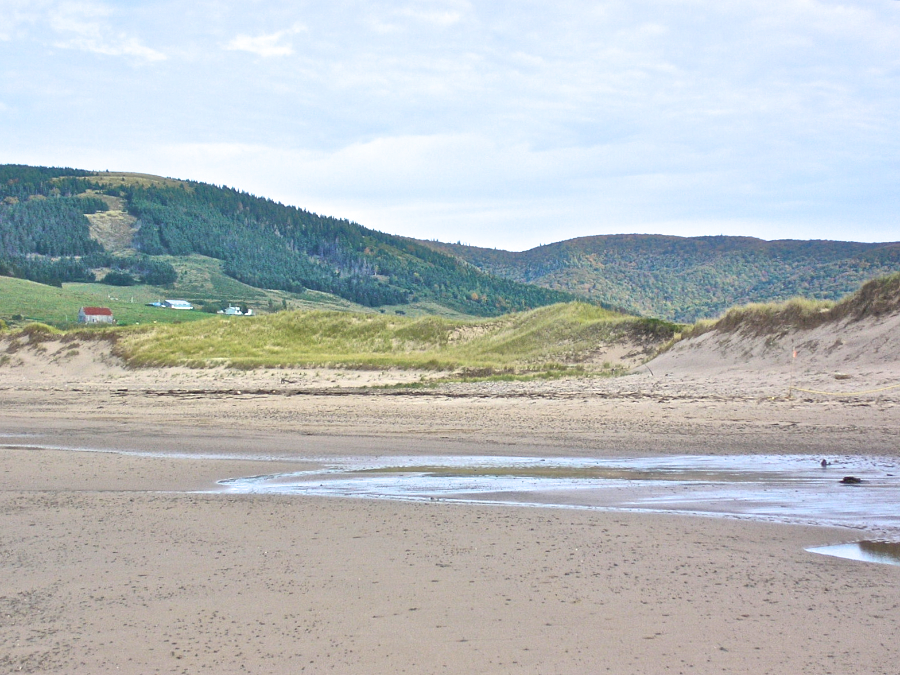 Looking southwest along the beach at West Mabou Beach Provincial Park