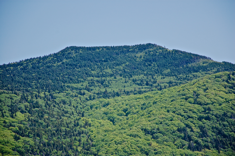 The unnamed twin peak summit south of Lowland Cove