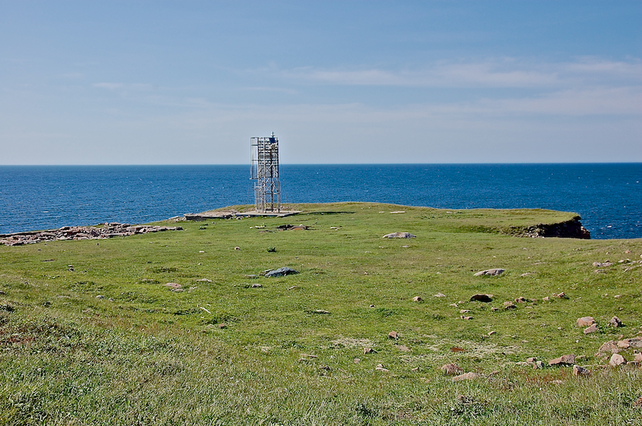 The automated light at the tip of Cape St Lawrence
