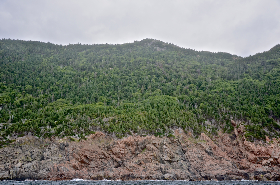 Red cliffs south of the “oval”