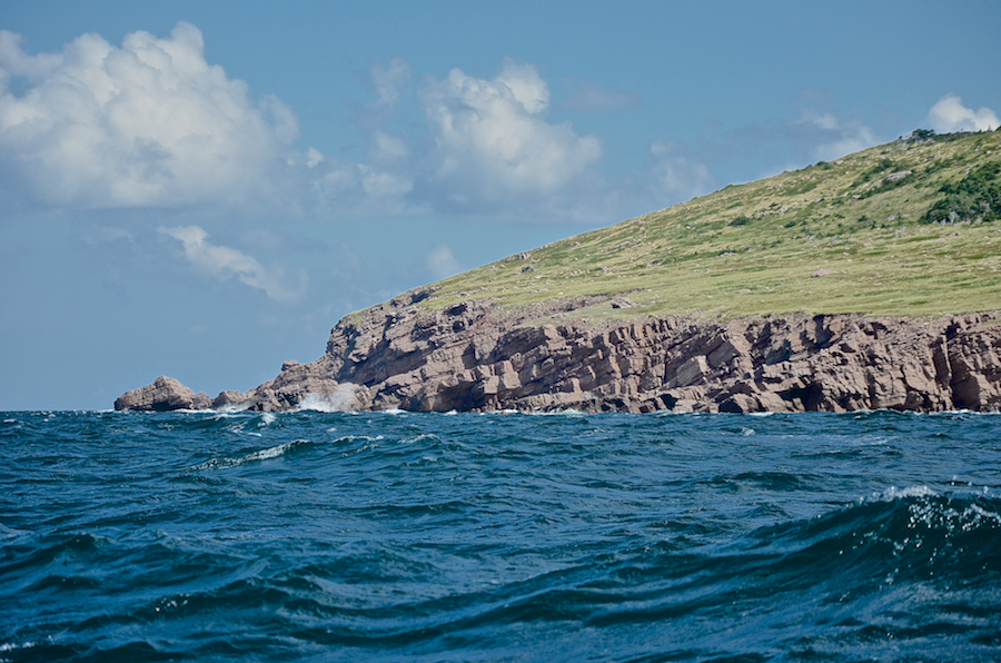 The coast turns south at Tittle Point