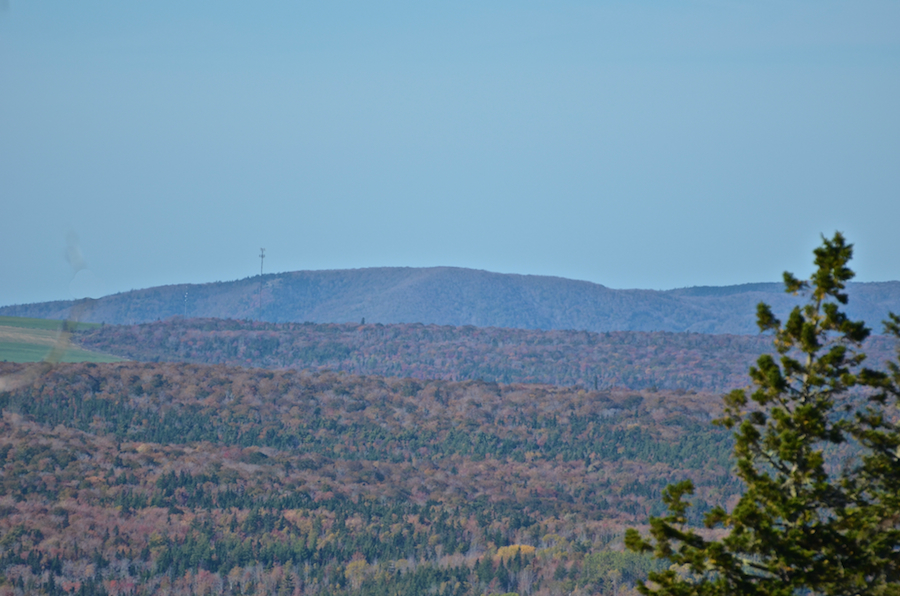 Cape Mabou, the Southwest Ridge, and the “Miramichi Ridge”<br>
               from the Churchview Road summit