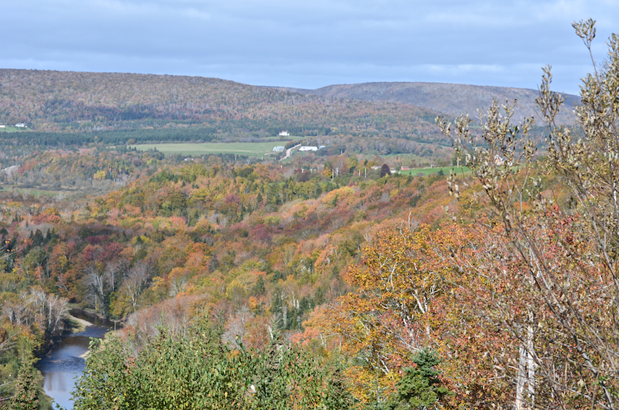Mabou Mountain and the Cape Mabou Highlands<br>
               from the Mull River Look-Off on Highway 252