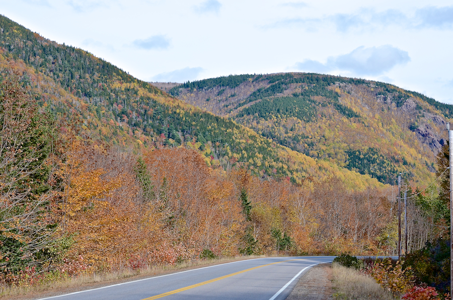 The Cabot Trail in the valley of the Grande-Anse River