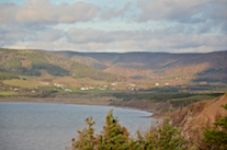 The Cape Mabou Highlands rise above West Mabou Beach Provincial Park