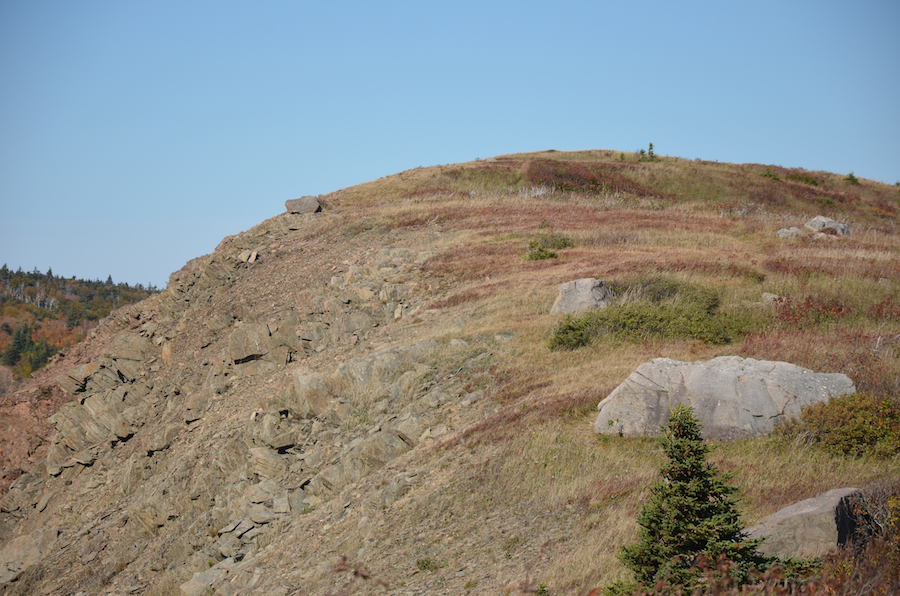 Close-up of the north summit of Meat Cove Mountain