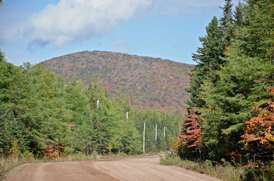 Sugarloaf Mountain from the East Big Intervale Road south of Rivulet