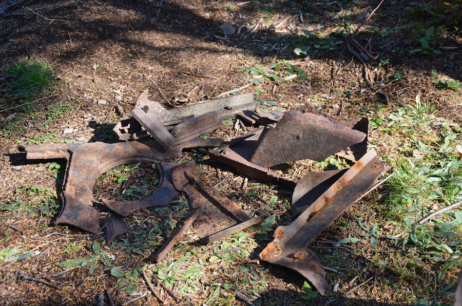 Metal pieces left on the site