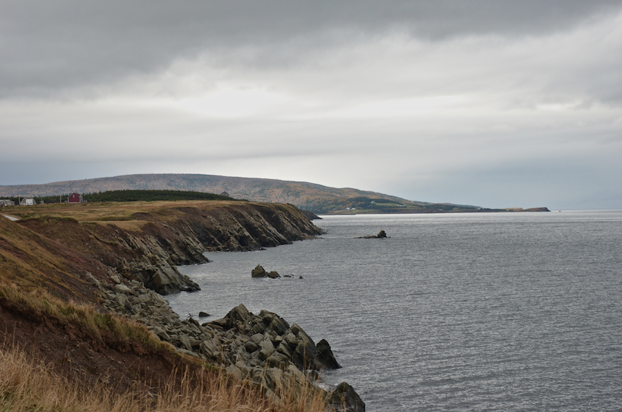 Looking south along the Gulf coast towards MacKays Cape and Margaree Harbour from the Terre-Noire look-off