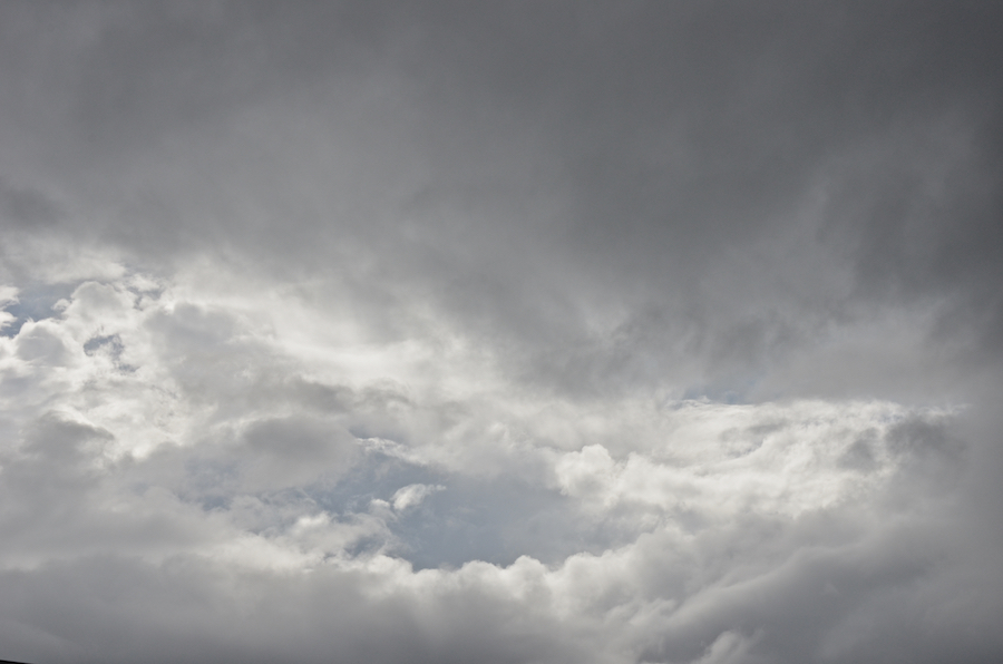 Close-up of the blue-sky hole