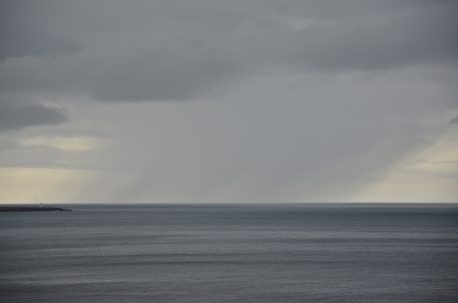 Rain squall crossing the Gulf