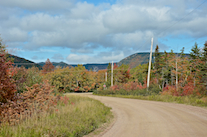 Blaze Road near its junction with the Cabot Trail