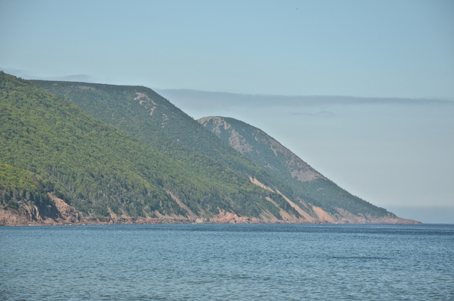 The northeastern end of the Cape North Massif from the Cabots Landing Provincial Park