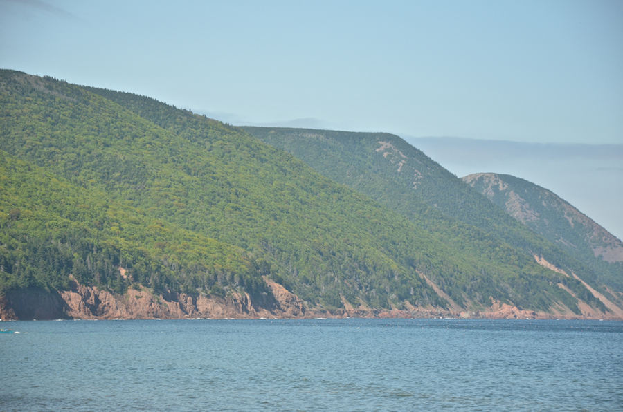 The northeastern coast of the Cape North Massif from the Cabots Landing Provincial Park