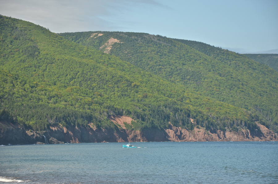 The northeastern coast of the Cape North Massif from the Cabots Landing Provincial Park