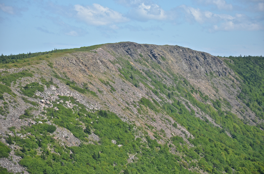 The summit of Meat Cove Mountain and its southern ridge
