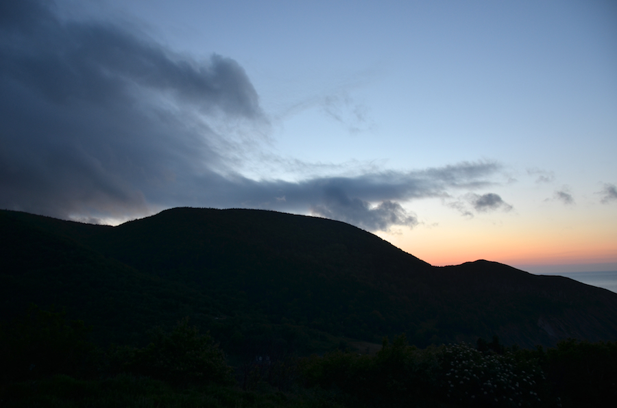 The western Highlands in silhouette