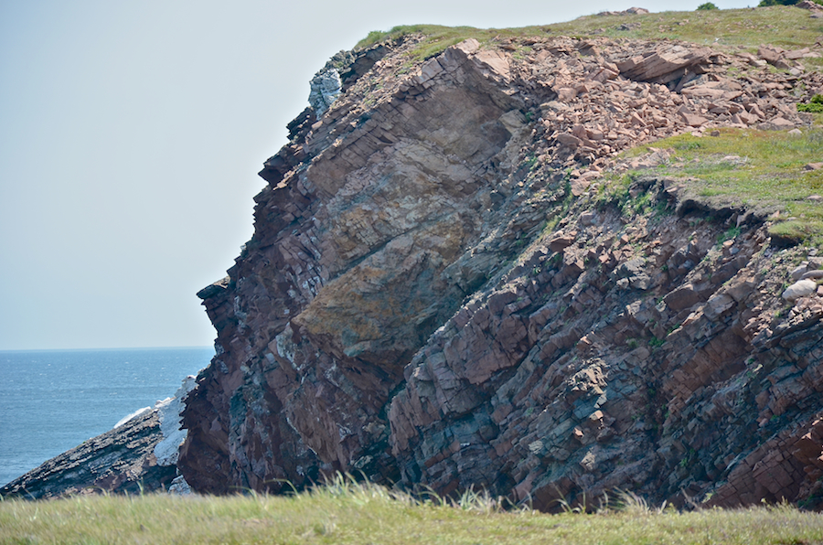 Rock face on the northern shore of Cape St Lawrence