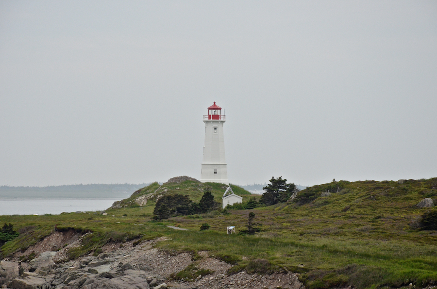 Louisbourg Lighthouse from a short distance down the trail