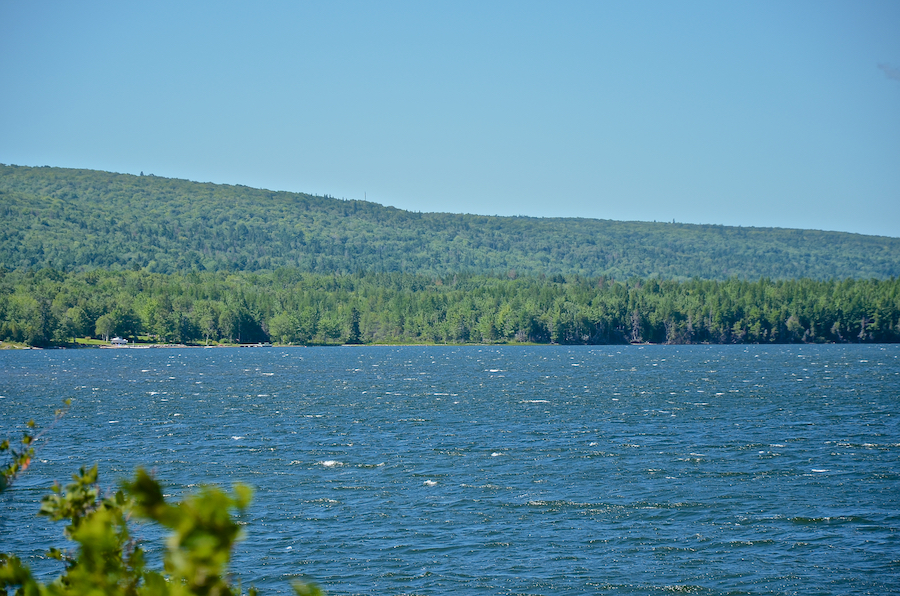 Looking at North Mountain across MacLeans Cove