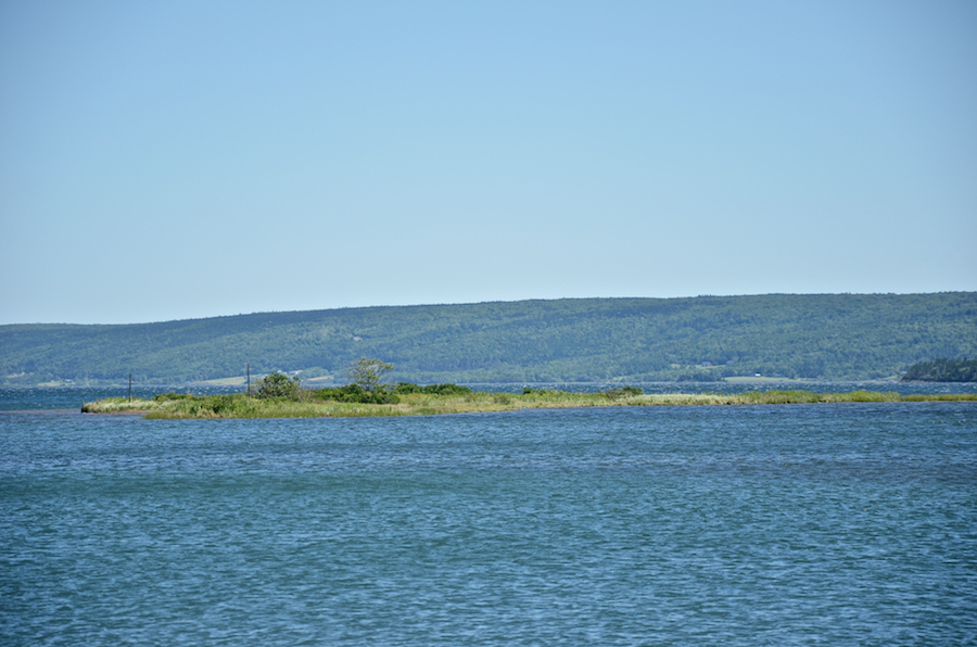 The spit of land from the south