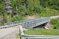 The Bailey bridge over the Salmon River