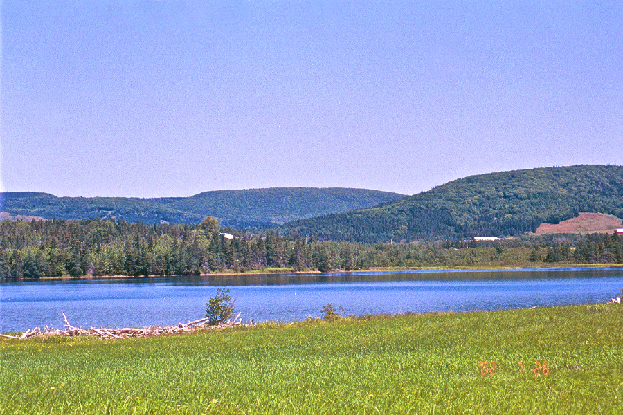 The Cape Mabou Highlands and Mabou Mountain across Big Cove