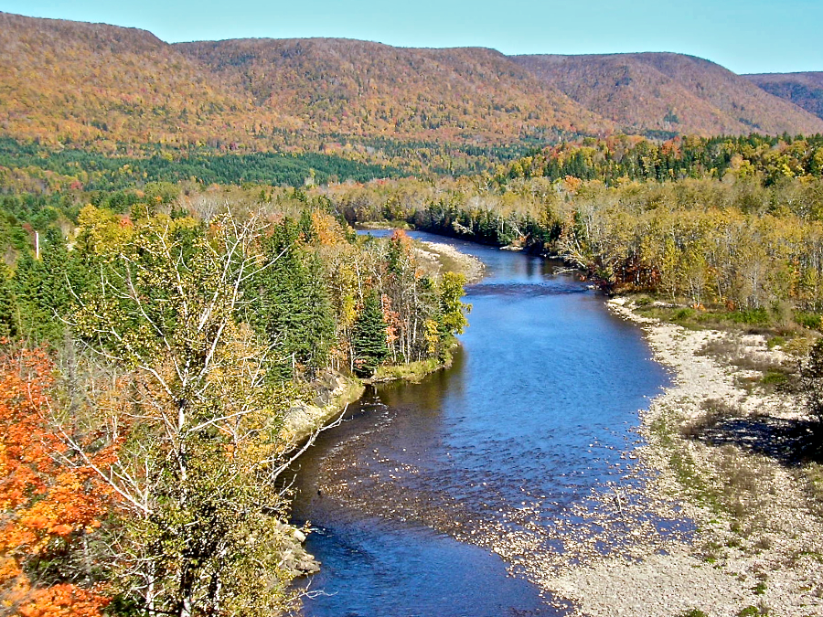 Northeast Margaree River from the Look-Off South of Portree