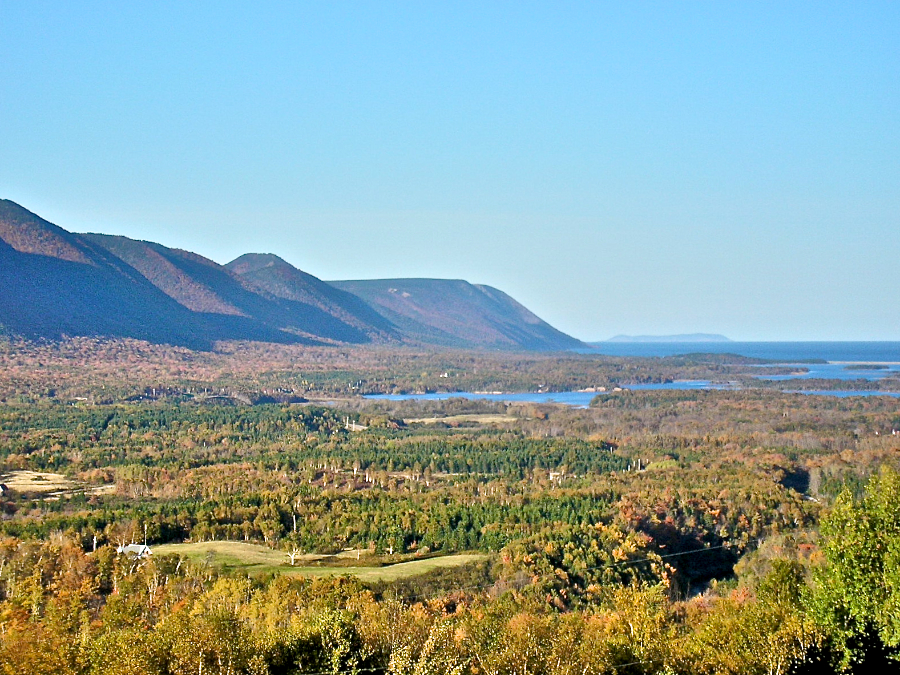 Cape North, St Paul Island, and Aspy Bay from the Sunrise look-off