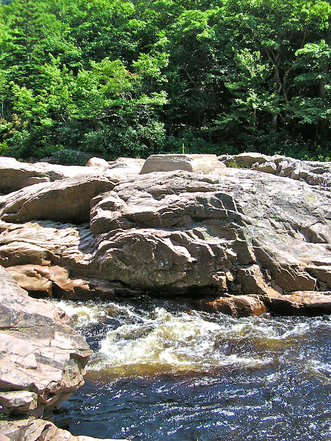 Looking across the Chéticamp River