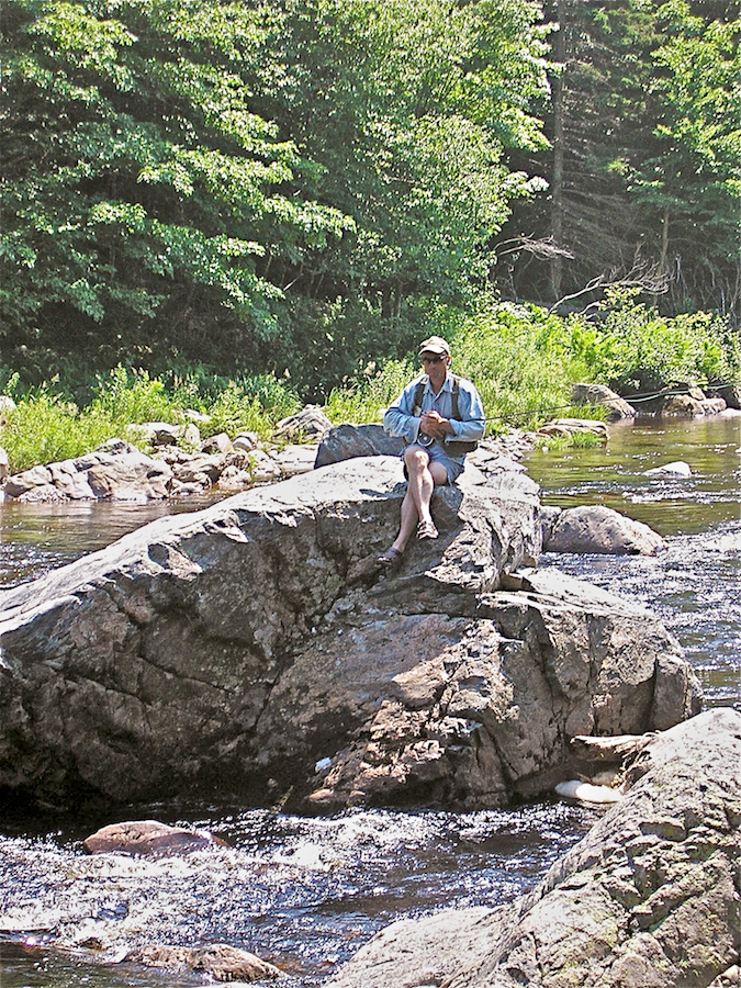 Angler fishing at the Second Pool