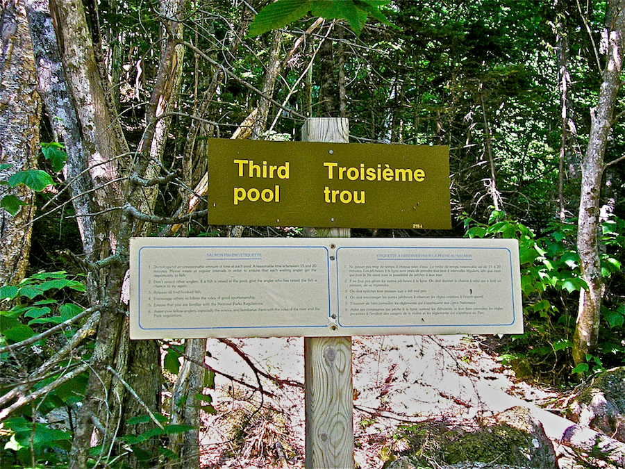 Signage at the Third Pool