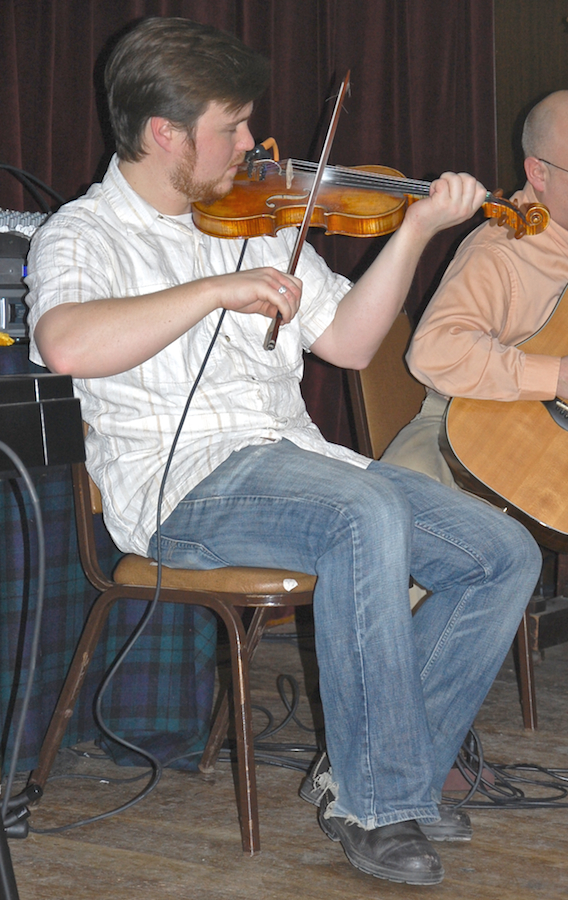 Photo of Doug Lamey on fiddle