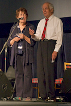 Janet Cameron and Fr Francis Cameron singing a Gaelic song