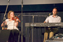 Leanne Aucoin on fiddle and Kolten Macdonell on keyboard