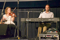 Leanne Aucoin on fiddle and Kolten Macdonell on keyboard