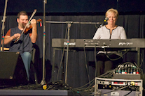 Brent Aucoin on fiddle and Betty Lou Beaton on keyboard