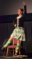 Emma Gale dancing the Highland Fling