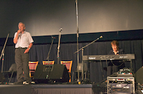 Fred McCracken singing Galway Bay and Kitty Bawn O’Brien, accompanied by Janet Cameron on keyboard